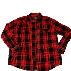 Faded Glory Red and Black Checkered Men's Shirt